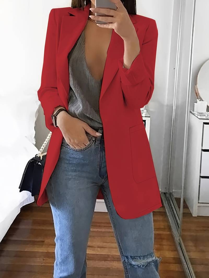 Elegant Women's Blazer Long Sleeve Style