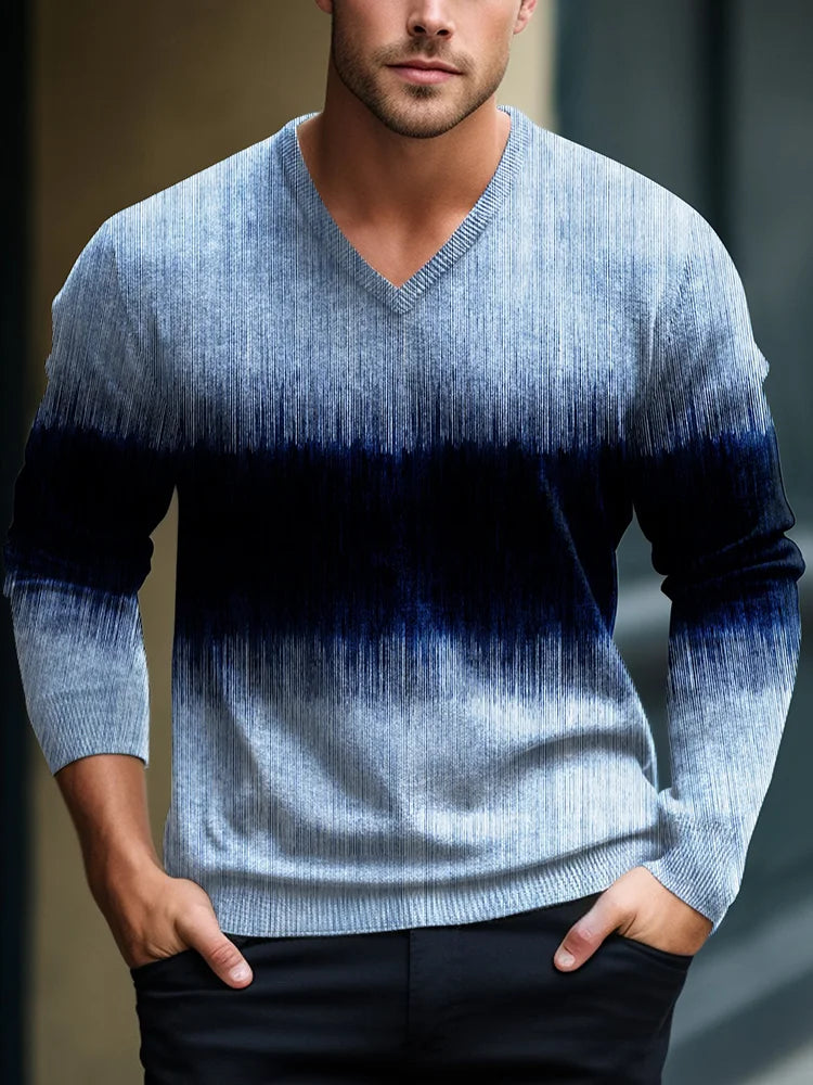 Theodore – Navyblauer Vintage-Sweater - IdealeKleiden