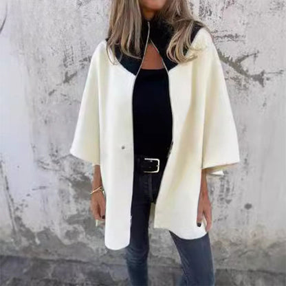 Stylish Women's Two-Tone Coat Elegant Design