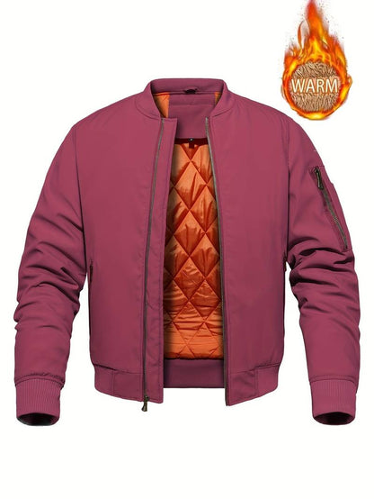 Men's Elegant Black Bomber Jacket