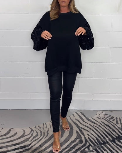 Bequeme Sweatjacke Rundhals Pullover Damen - IdealeKleiden