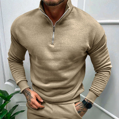 Schicke Pullover Herren Stehkragen Halbzipper