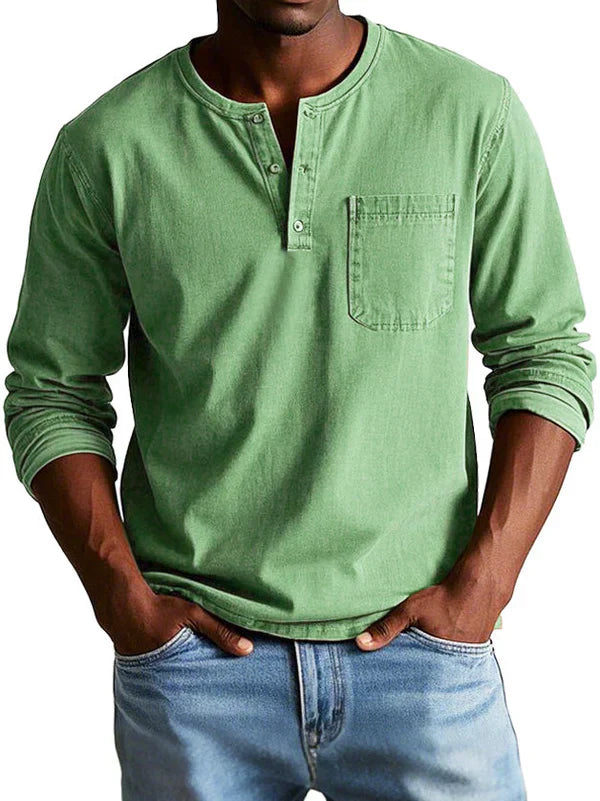 Herren Langarmshirt Casual Style - IdealeKleiden