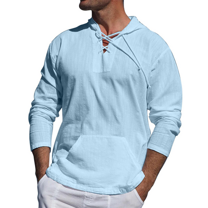 Hoodie Comfortable Cotton Oversized V-neck