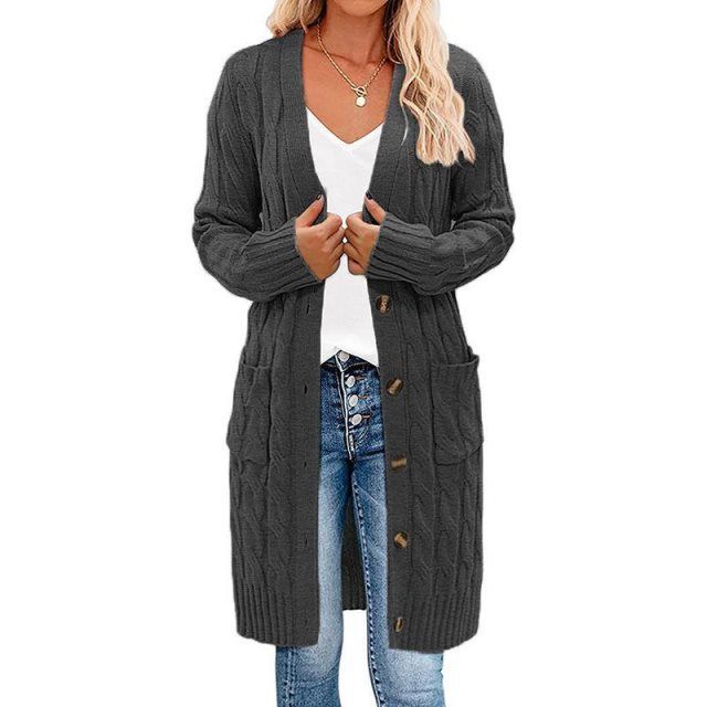 Long Wrap Cardigan for Women, Knit, Elegant Design