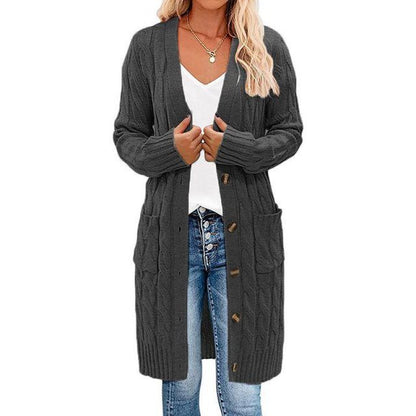 Long Wrap Cardigan for Women, Knit, Elegant Design