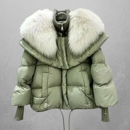 Wattierte Daunenjacke Damen Warm Isoliert - IdealeKleiden