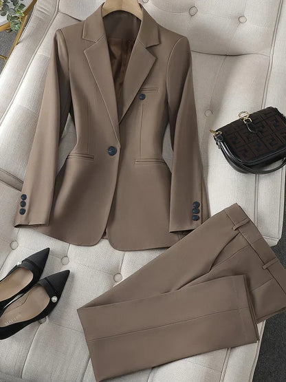Elegant Women's Dress Classic Look Blazer Set