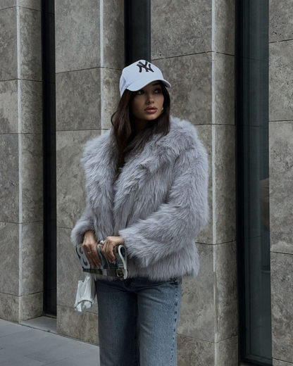Soft Faux Fur Jacket Women's Winter