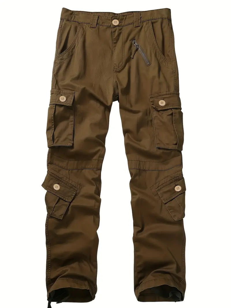 Men's Casual Cargo Trousers Comfortable Leisure