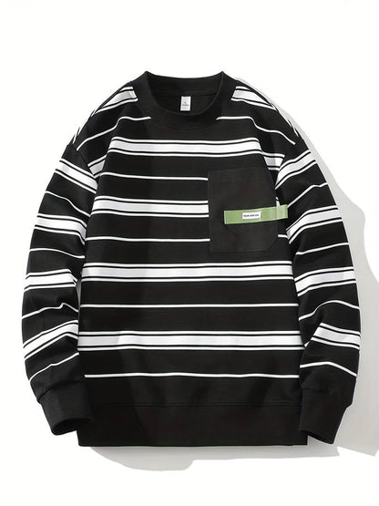 Stylish Striped Pullover for Men Modern