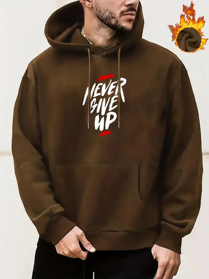 Motivational Hoodie for Men Grey