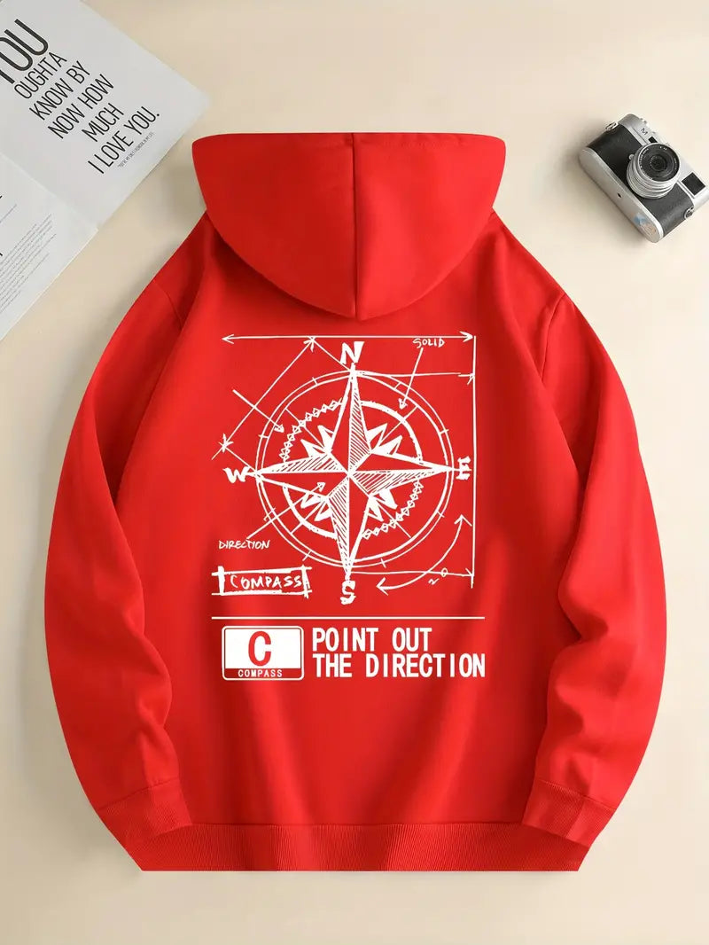 Men's Hoodie Sporty Print