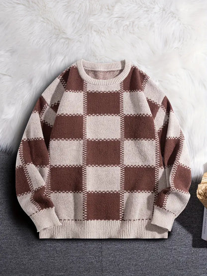 Men's Checkered Pullover