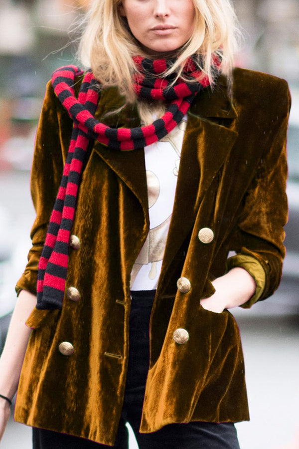 Elegant Women's Dress Velvet Blazer Party Outfit