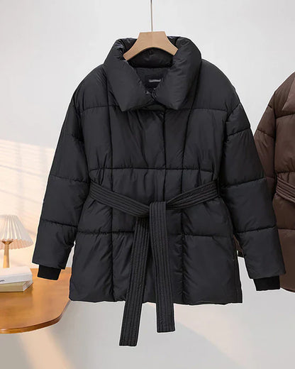 Casual Padded Jacket Simple Lapel Design