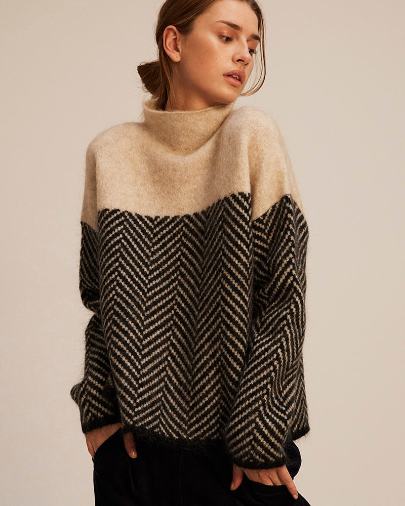 Soft Cotton Turtleneck Sweater Women