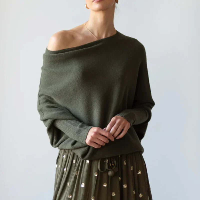Women's Scarf Knitted Sweater Modern Women