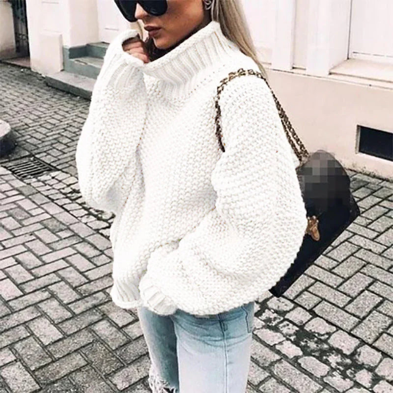 Dicke Rollkragen Sweater Damen Großgrößen