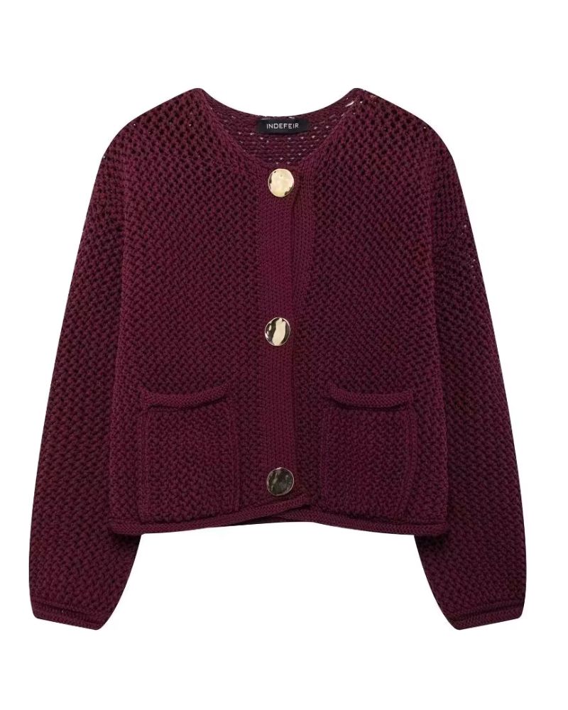 Soft Burgundy Cardigan