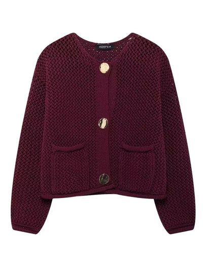 Soft Burgundy Cardigan