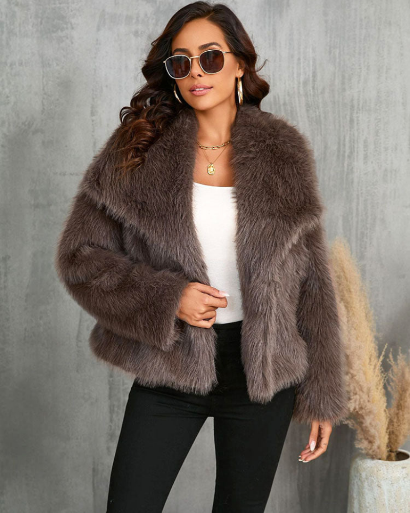 Soft Faux Fur Jacket Women's Winter