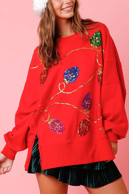 Christmas Sweater Glitter Sequin Sweatshirt