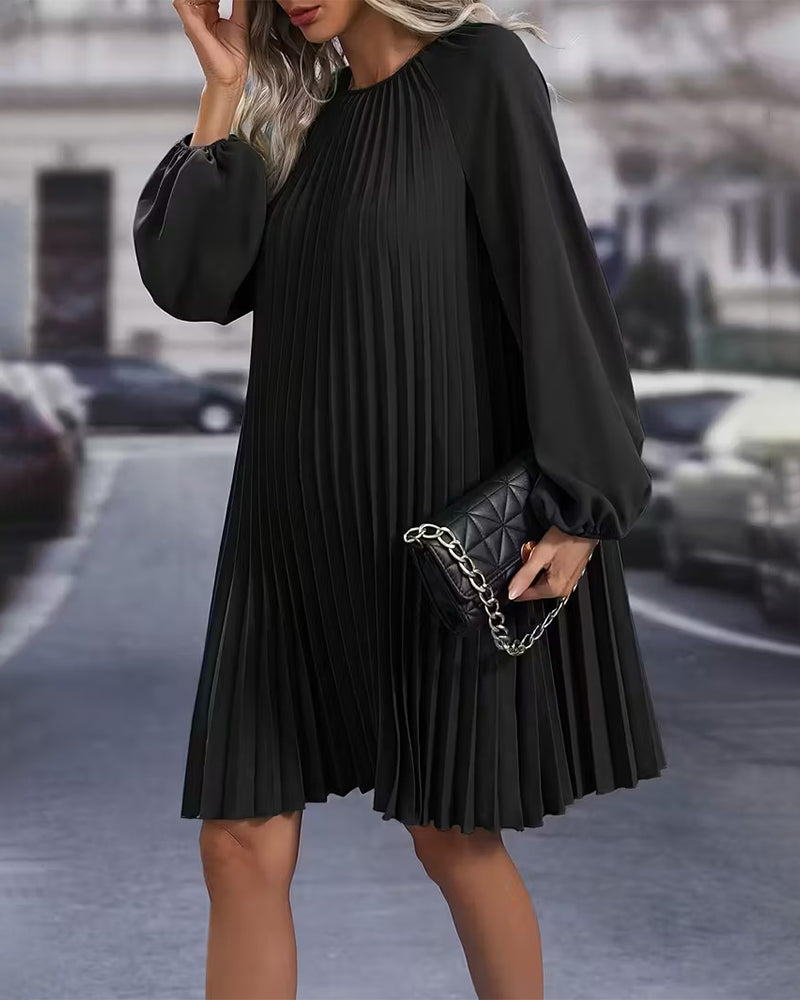 Elegant Pleated Dresses Women's Fashion