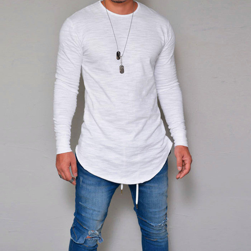 Long Sleeve T-Shirt Slim Fit Crew Neck Soft Breathable