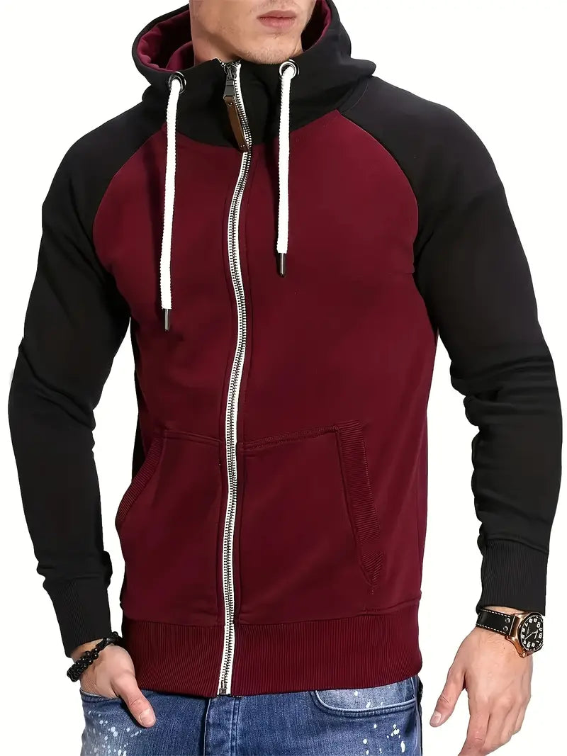 Men's Hoodie Long Sleeve Zip-Up