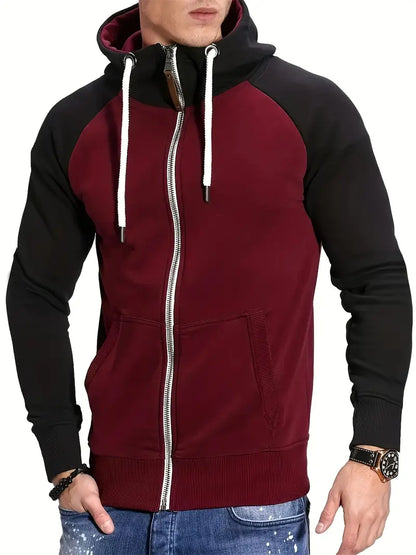 Men's Hoodie Long Sleeve Zip-Up