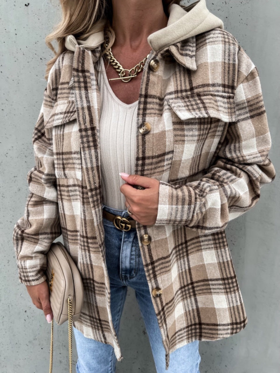 Women's Winter Jacket With Detachable Hood