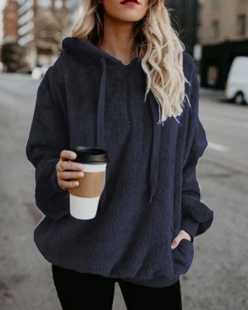 Large Fleece Pullover Comfortable Plus Size
