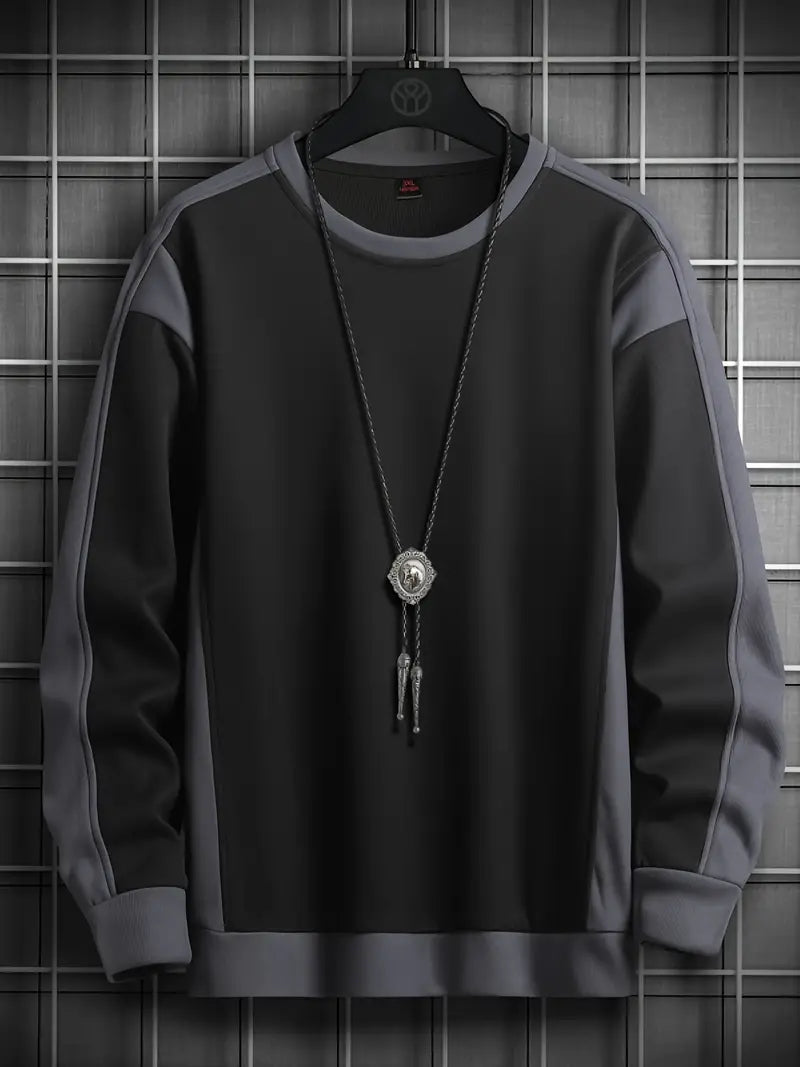 Men's Crew Neck Pullover Modern Style