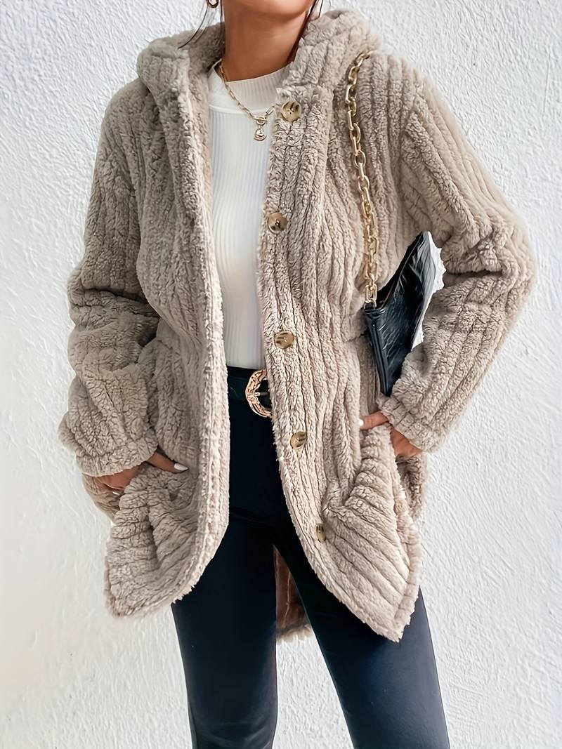 Fashionable Women's Hooded Long-Sleeved Jacket