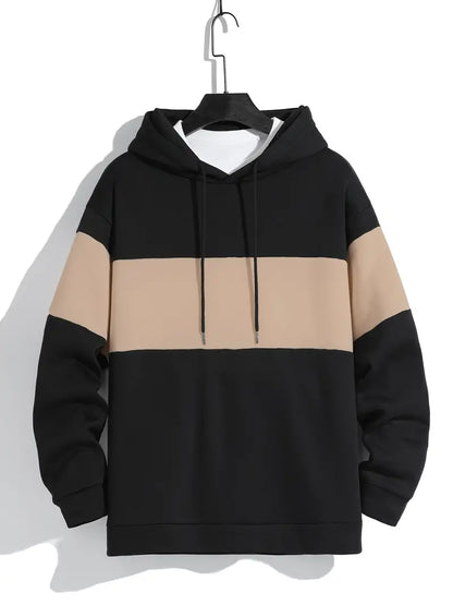 Men's Hoodie Long Sleeve Contrast Hood Modern