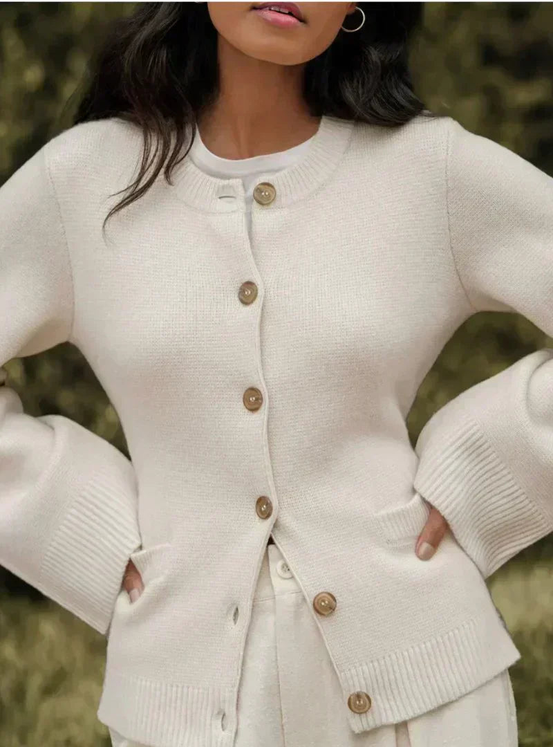 Women's Scarf Cardigan Wool Blend Regular Fit