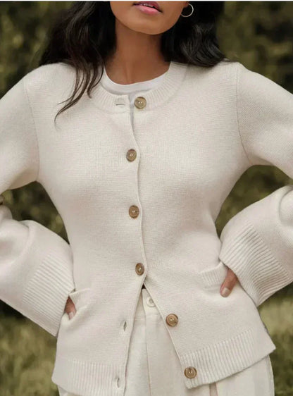 Women's Scarf Cardigan Wool Blend Regular Fit