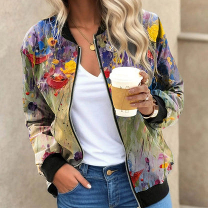 Stylish Women's Jacket Floral Print Trend