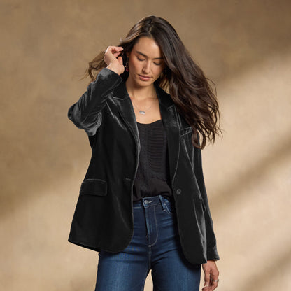 Autumn Velvet Embroidered Women's Jacket