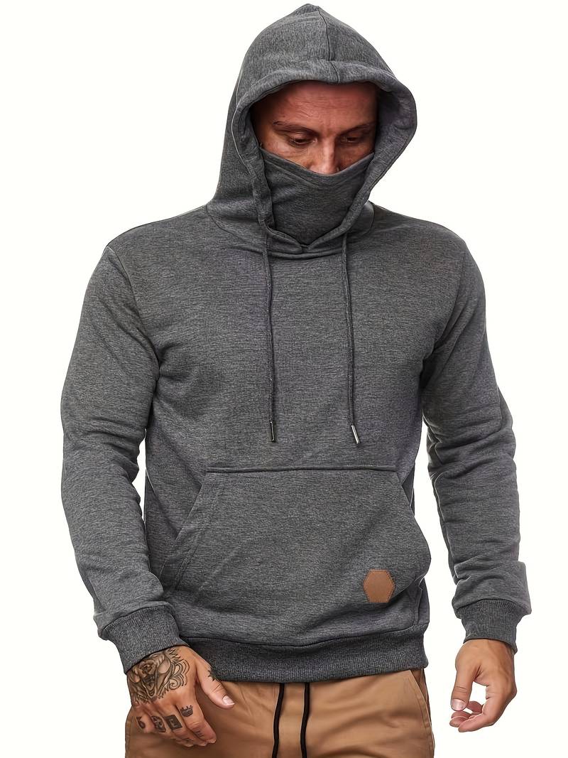 Trendy Men's Hoodie with Mask