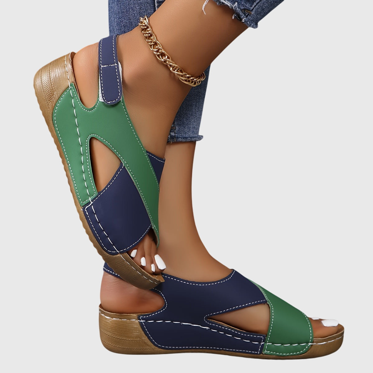 Women's Open Two-Tone Summer Sandals