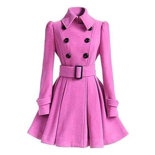 Fashionable Women's Trench Coat Windbreaker