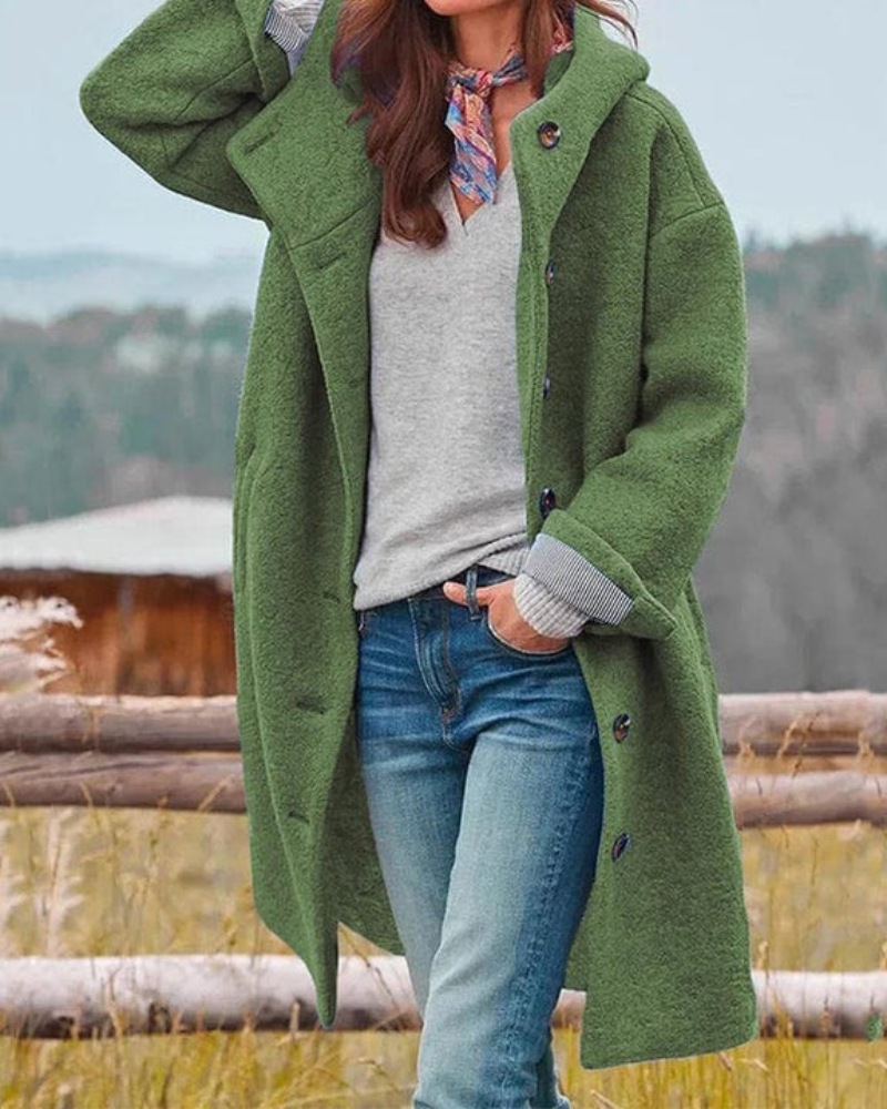 Stylisher Wintermantel Elegant Damenschwarz - IdealeKleiden