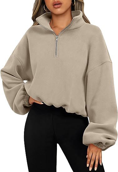 Sportlich Sweatshirt Halbzip Stehkragen