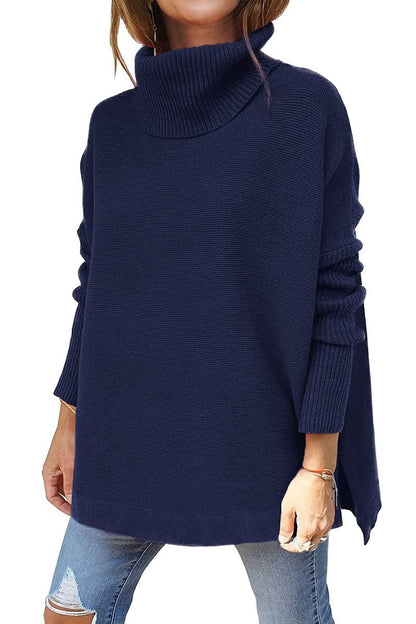Women's Scarf Knit Tunic Long-sleeved