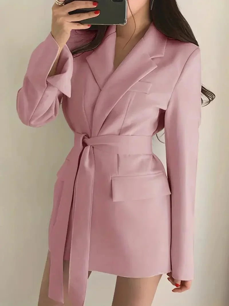 Elegant Women's Mini Blazer Dress