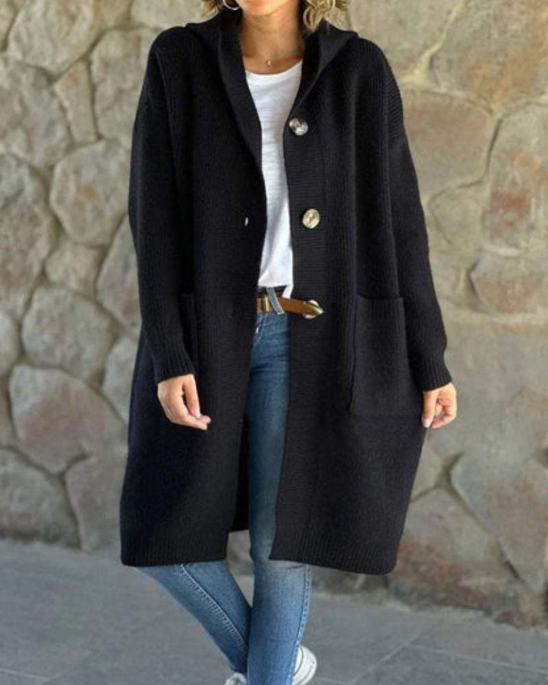 Women's Long Hooded Cardigan