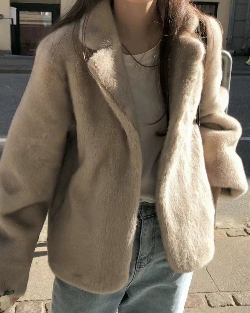 Women's Scarf Teddy Coat Soft