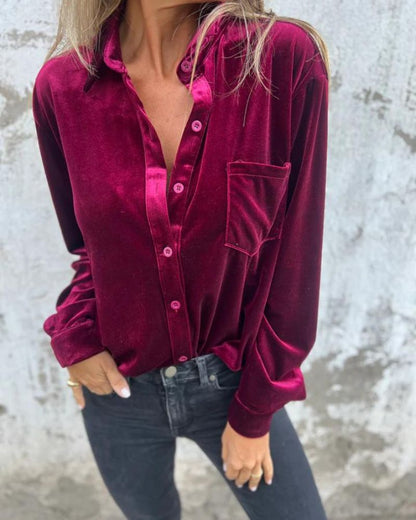 Luxury Blouse Velvet Elegant